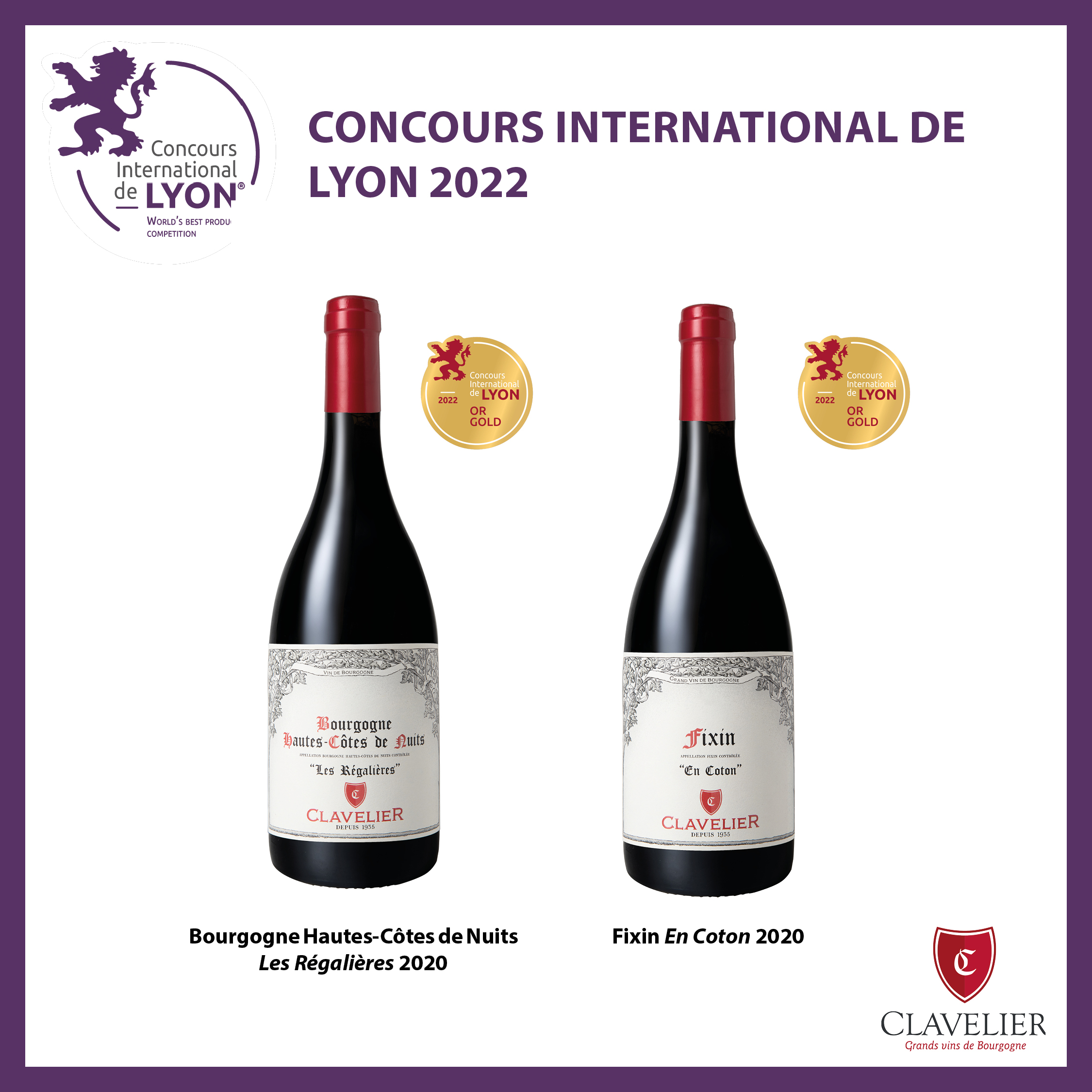 Concours International De Lyon 2022 Notre Actualité Clavelier Grands Vins De Bourgogne 